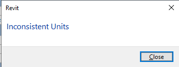 Error de unidades incompatibles