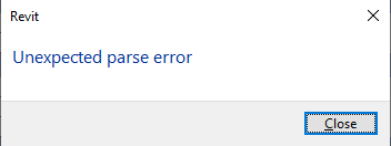 Error de análisis inesperado